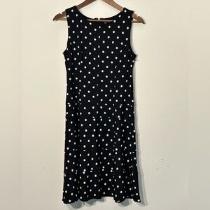 Tommy Hilfiger Black White Polka Dot Sleeveless Dress Size 4
